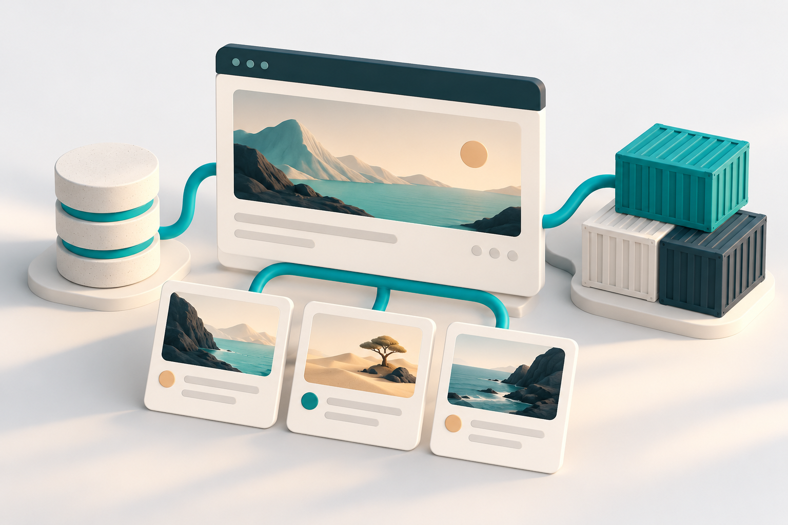 Conceptual illustration for P20 Website Platform.