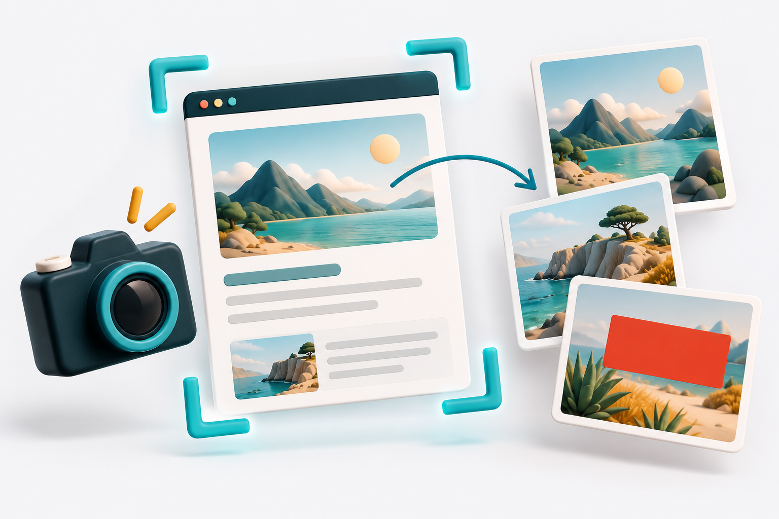 Conceptual illustration for Website Screenshot Pro.