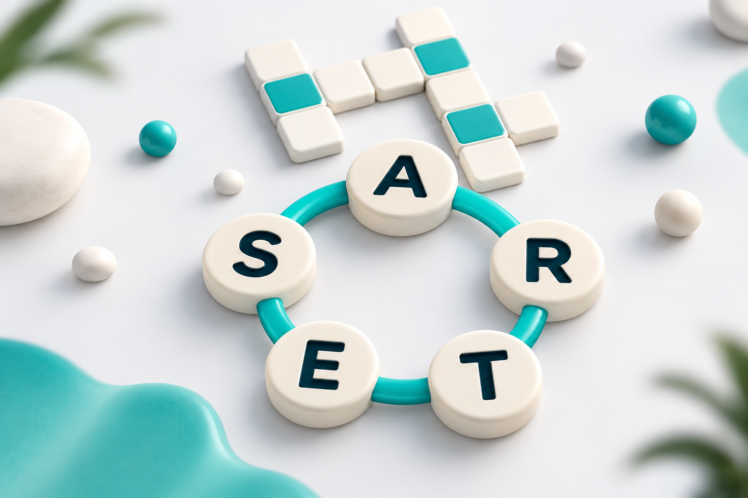Conceptual letter-wheel puzzle illustration for Wordy.